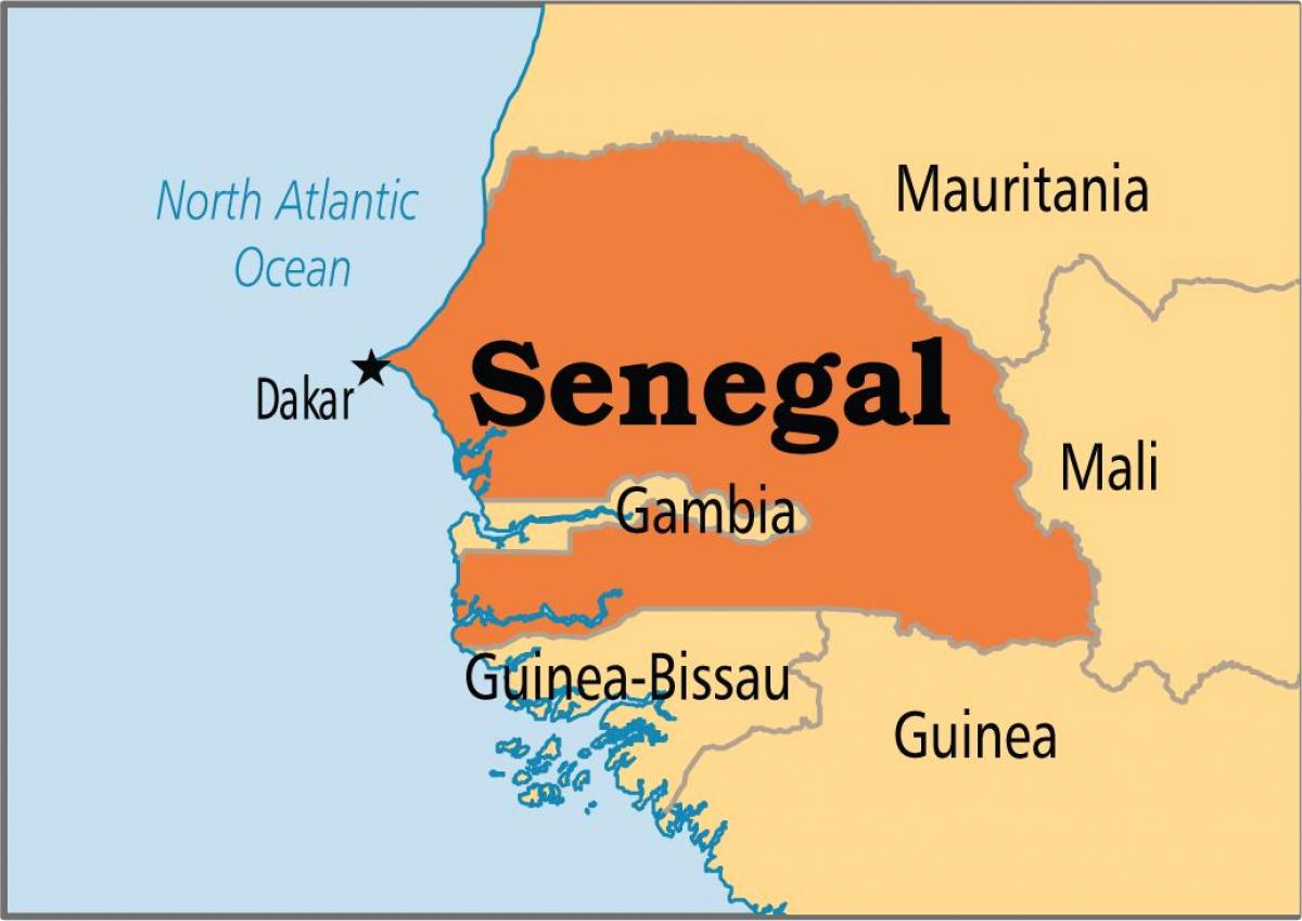 Senegal na mapě světa