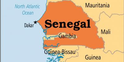 Senegal na mapě světa